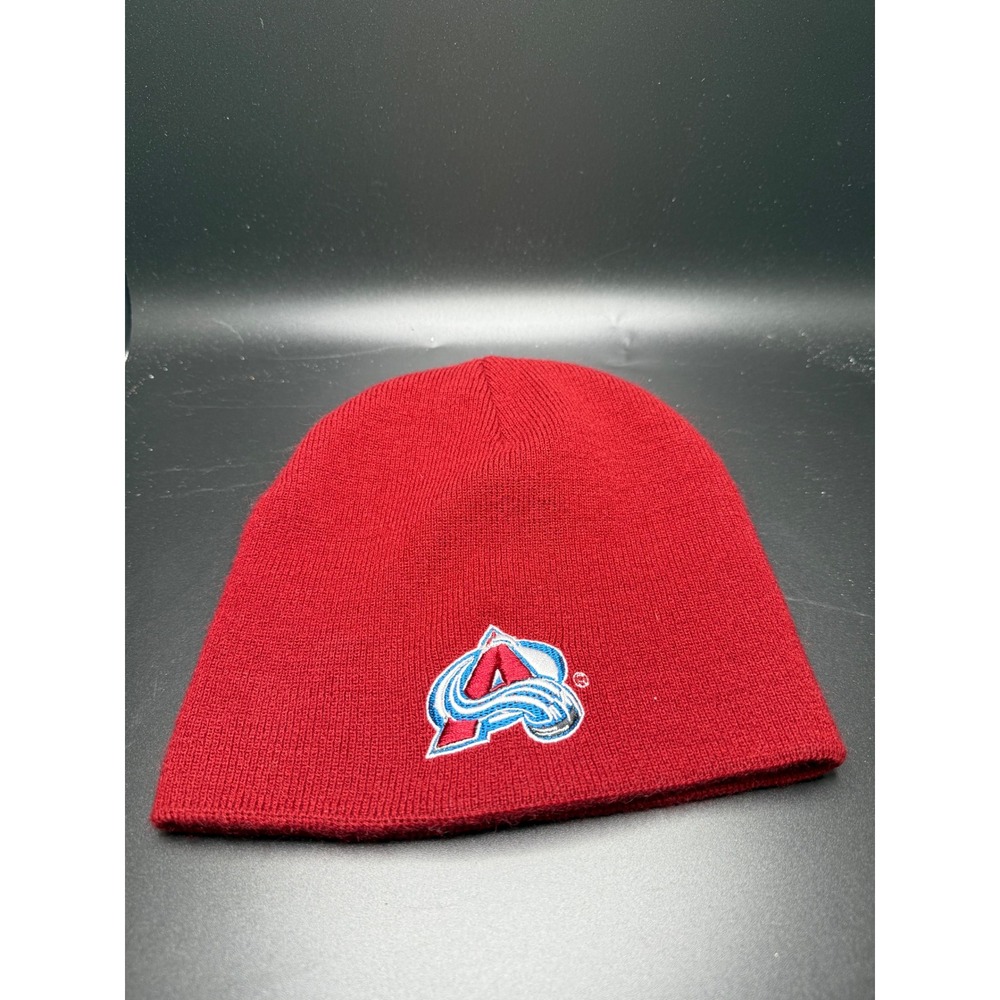 Colorado Avalanche‎ NHL Red Knit Beanie Hat Embroidered Logo Winter Cap
